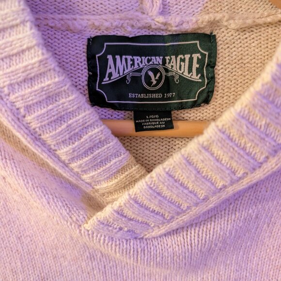 American Eagle Hooded Men's Sweater L - Picture 3 of 4